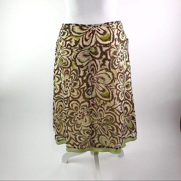 Worthington Petite Floral Skirt Asymmetrical Front - Picture 4 of 6